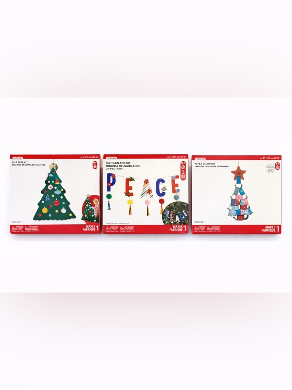 Creatology Christmas Craft Kit Set of 3 Kids Holiday DIY Crafts NWT